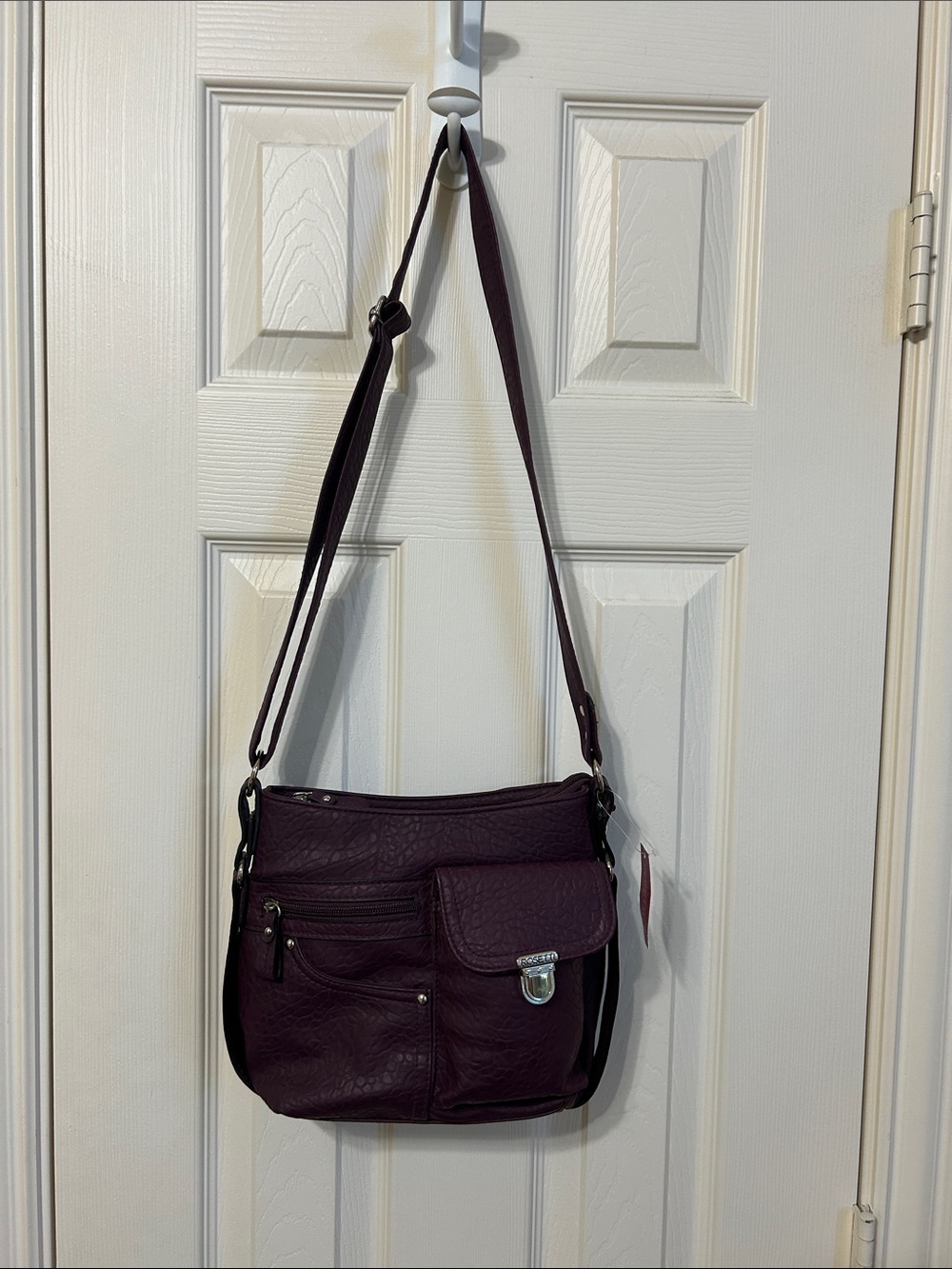 Rosetti Deep Purple Crossbody Bag with Front Flap
